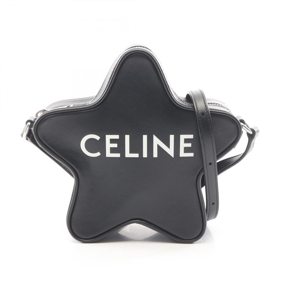 Celine Etoile Shoulder Bag Leather Black